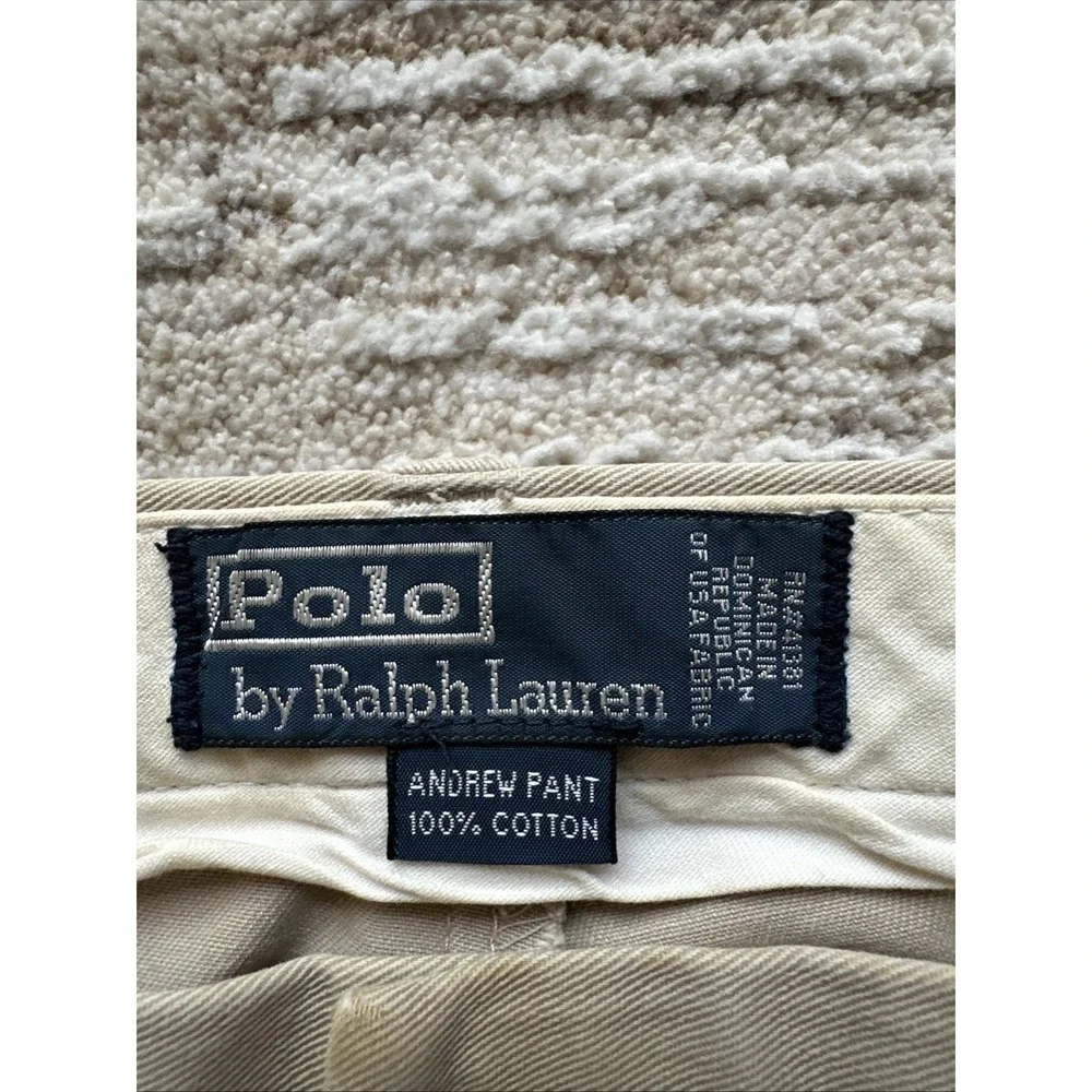 Vintage Polo by Ralph Lauren Andrew Pants Sz 32x30 Dominic Republic Chino Cotton